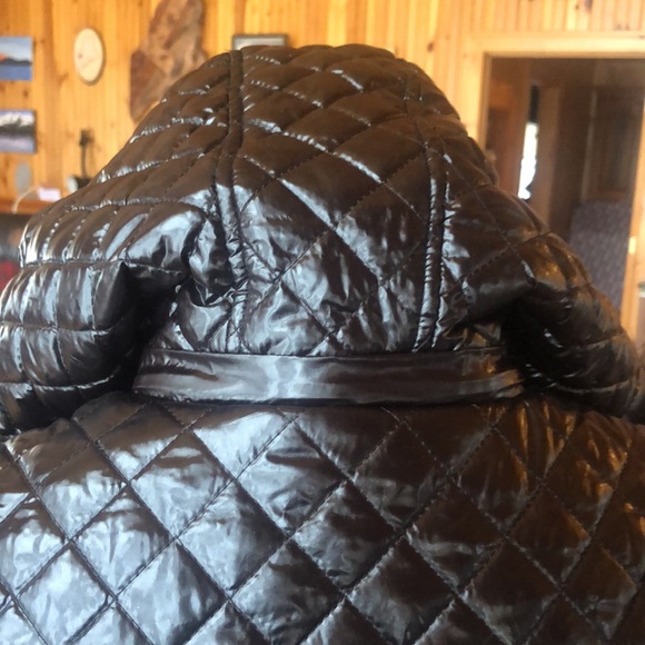 Rampage Shiny Faux Fur Puffer Jacket - Picture 7 of 12